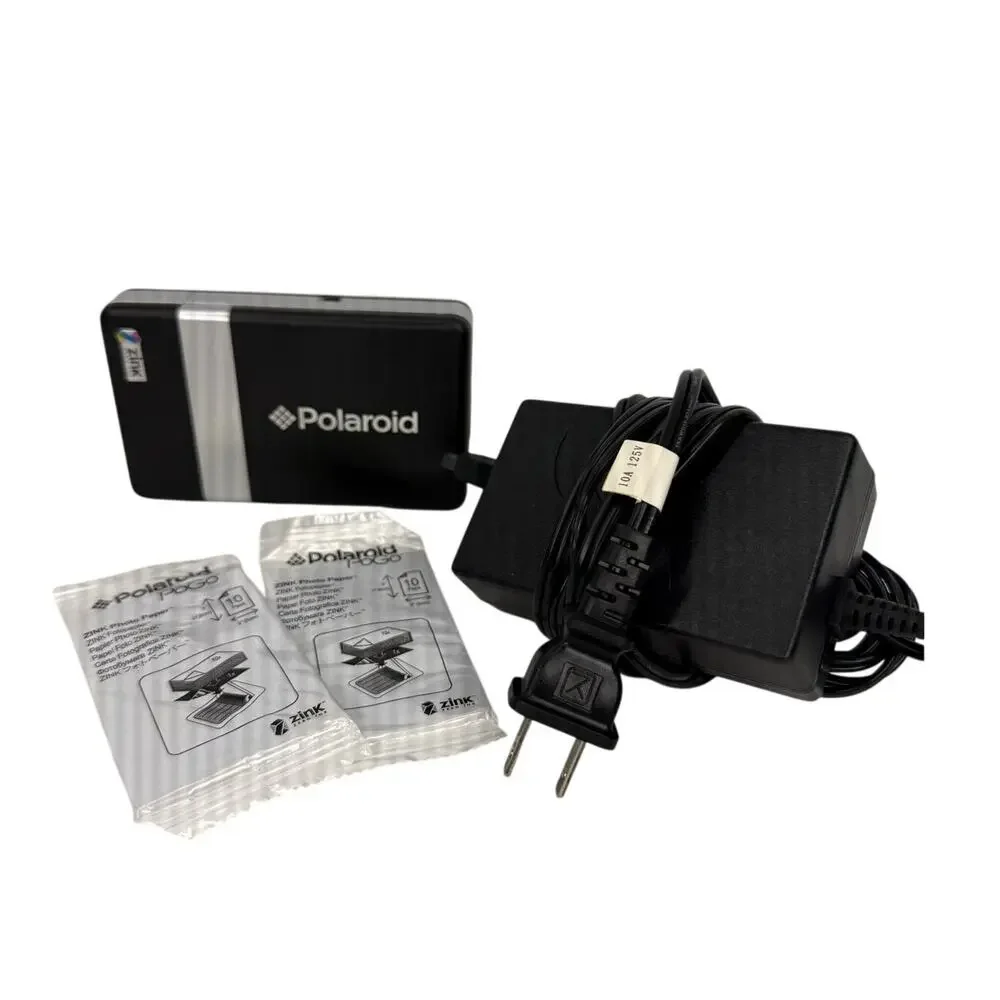 Polaroid PoGo Instant Mobile Photo Printer CZA-20011B ZINK Paper & AC Adapter